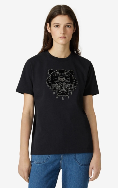 Kenzo Women Tiger Loose T-shirt Black